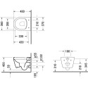 Комплект Унитаз подвесной Duravit ME by Starck 2530090000 + Система инсталляции для унитазов AlcaPlast Sadromodul AM101/1120-001 с кнопкой и шумоизоляцией