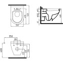 Комплект Унитаз подвесной STWORKI Rotenburg WH52 безободковый + Система инсталляции для унитазов Ideal Standard Prosys Frame + кнопка смыва