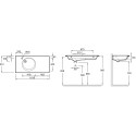 Мебельная раковина Jacob Delafon Odeon Rive Gauche EXAU112-Z-00 100 см