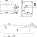 Мойка кухонная Blanco Etagon 8 серый беж