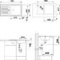 Мойка кухонная Blanco Flex 512032 сталь декор