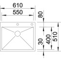 Мойка кухонная Blanco Zerox 550-IF/А клапан-автомат