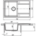 Мойка кухонная Florentina Липси 780 мокко