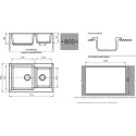 Мойка кухонная GranFest Practik GF-P780K графит