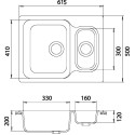 Мойка кухонная GranFest Standart GF-S615K песочный