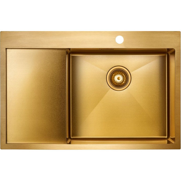 Мойка кухонная Paulmark Elde PM807851-BGR R, золото