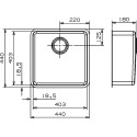 Мойка кухонная Reginox Ohio 40x40 Cuadrat LUX OKG L сталь
