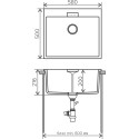 Мойка кухонная Tolero Loft TL-580/001 cерый металлик