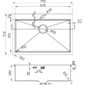Мойка кухонная Zorg Light ZL R 750510 GRAFIT