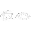Поддон для душа Cezares Tray R550 120х100 см акриловый R