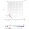 Поддон для душа Cezares Tray квадратный 95, акриловый