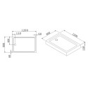Поддон для душа Cezares Tray прямоугольный 120/80, акриловый, без сифона