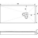 Поддон для душа Good Door Essentia 100x90, с ножками и экраном