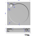 Поддон для душа GuteWetter Deluxe 100x100x16 Q черный