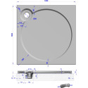 Поддон для душа GuteWetter Deluxe 100x100x4 Q черный