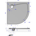 Поддон для душа GuteWetter Deluxe 100x100x4 R терракот