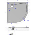 Поддон для душа GuteWetter Deluxe 90x90x4 R бежевый
