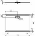 Поддон для душа Ideal Standard Ultra Flat New 120x80 прямоугольный с сифоном