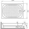 Поддон для душа RGW Lux TN 16180282-21 120x80