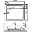 Поддон для душа RGW Style PR 90x120x22