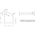 Поддон для душа Radaway Siros E90x80 compact L