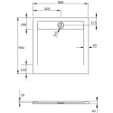 Поддон для душа Radaway Teos C 90x90, white