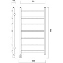 Полотенцесушитель электрический Domoterm Калипсо П7 50x70, античная бронза, L