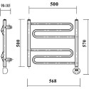 Полотенцесушитель электрический Domoterm Офелия П6 50x50, хром, R