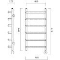 Полотенцесушитель электрический Domoterm Стефано П6 40x60, хром, R