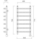 Полотенцесушитель электрический Domoterm Стефано П7 40x70, хром, R