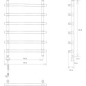 Полотенцесушитель электрический EWRIKA Медея B3 80х50 L, состаренная бронза