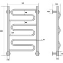 Полотенцесушитель электрический Energy G BRAVO 80x50