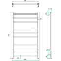 Полотенцесушитель электрический Grota Estro 30x90