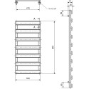 Полотенцесушитель электрический Luxrad Scala New 064373 84х50 R, черный, терморегулятор selmo smart programm с пультом