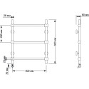 Полотенцесушитель электрический Secado Флоренция 2 50х60 (28/28) L