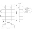 Полотенцесушитель электрический Secado Венеция 50х80 (32/18) L