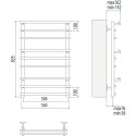 Полотенцесушитель электрический Terminus Вента П9 500*860