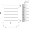 Полотенцесушитель электрический Terminus Виктория П6 50x83 R