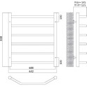 Полотенцесушитель электрический Terminus Виктория П6 60x83 L