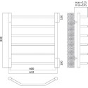 Полотенцесушитель электрический Terminus Виктория П6 60x83 R