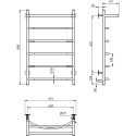 Полотенцесушитель электрический Тругор Пэк 5 80x60, с полкой