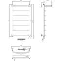 Полотенцесушитель электрический Тругор Приоритет эл ТЭН 1 П ЛЦ2 100x60
