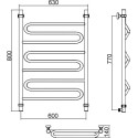 Полотенцесушитель водяной Aquanerzh Зигзаг 80х60