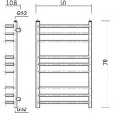 Полотенцесушитель водяной Domoterm Лаура П9 50x70, античная бронза