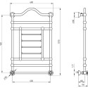 Полотенцесушитель водяной Migliore Edward ML.EDW-HY.610.DO 107x68, золото