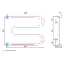 Полотенцесушитель водяной Сунержа М-образный 50x65 с 2 полками