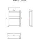 Полотенцесушитель водяной Тругор ЛЦ Аспект ПМ 3 50x80x50
