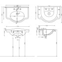 Раковина Galassia Ethos 8433 75 см, 3 отверстия