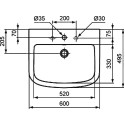 Раковина Ideal Standard Tempo T056401 60 см