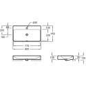 Раковина Jacob Delafon Vox EVC112 80 см + донный клапан